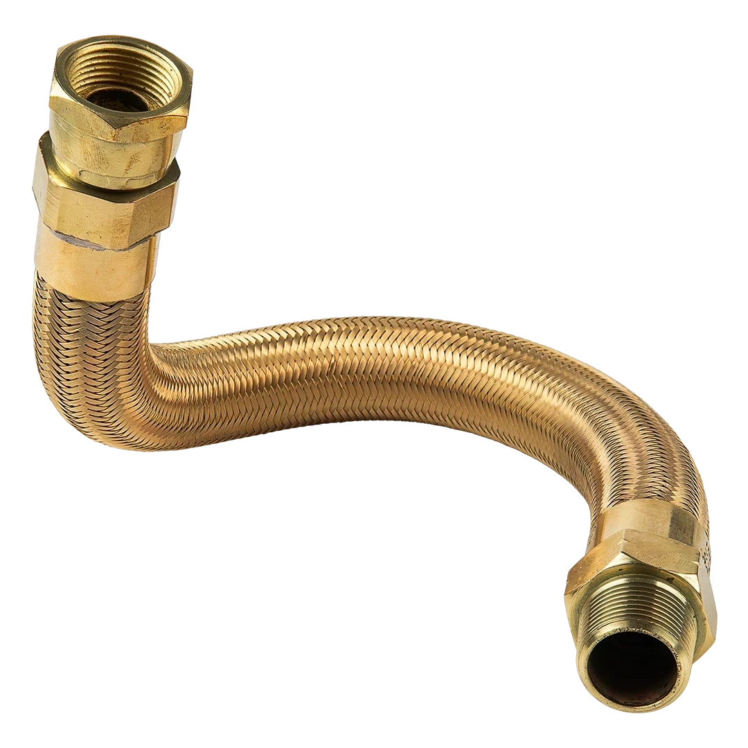 Tubo Metálico Flexível 3/4" Fêmea Giratória/Macho Fixo