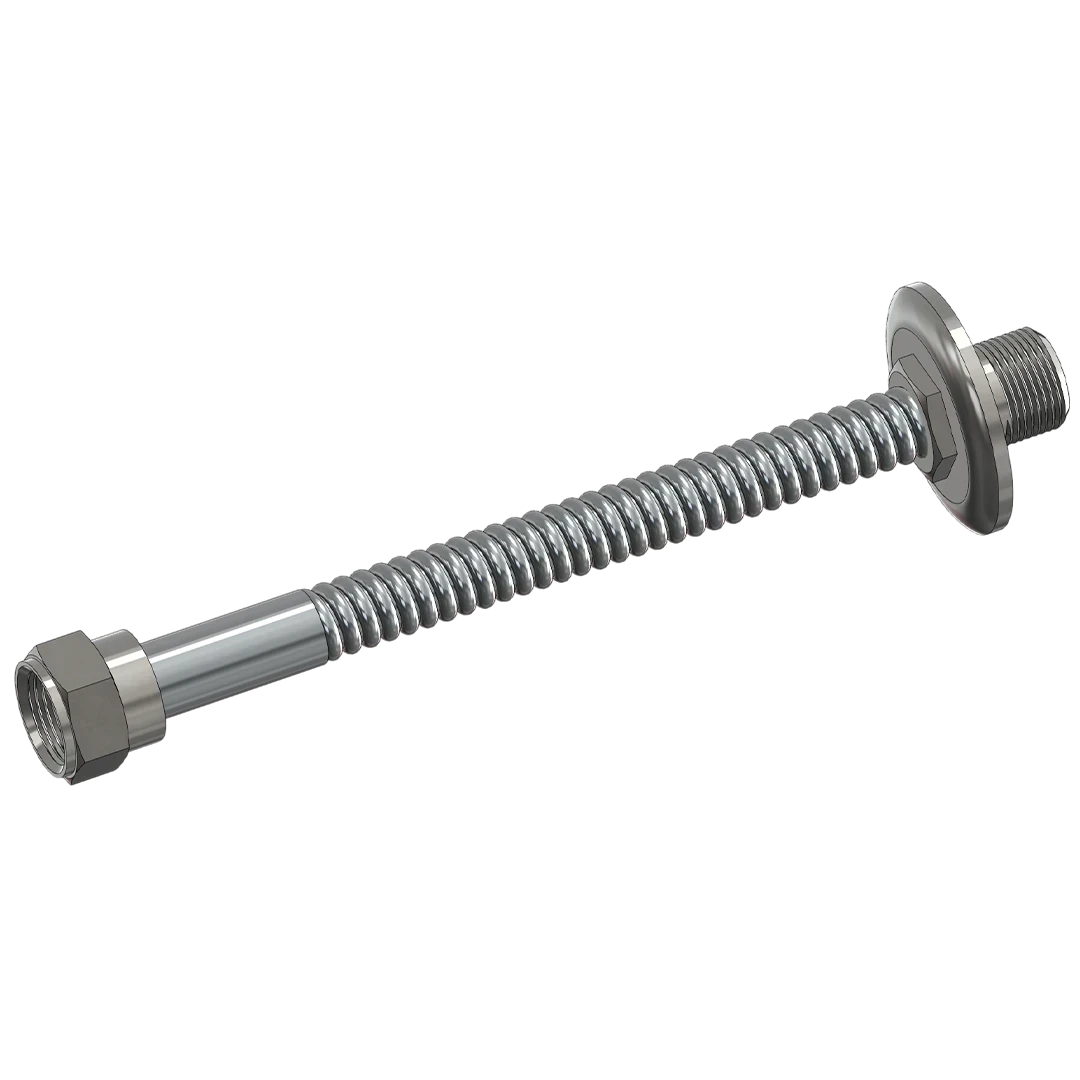 Detalhe de Tubo Metálico Flexível para Água Quente ou Fria 1/2″