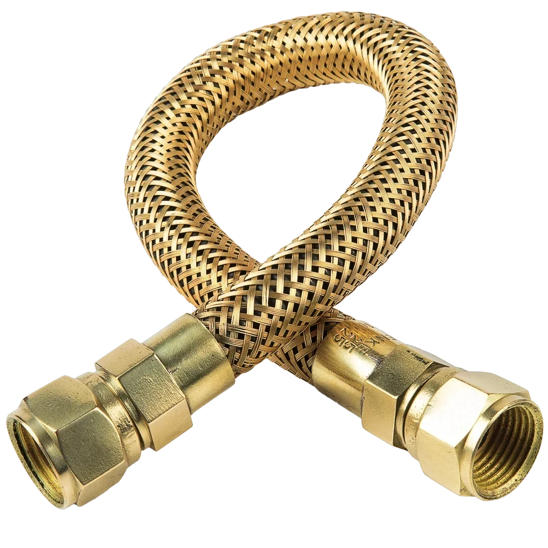 Tubo Metálico Flexível 1/2" Fêmea Giratória/Fêmea Giratória