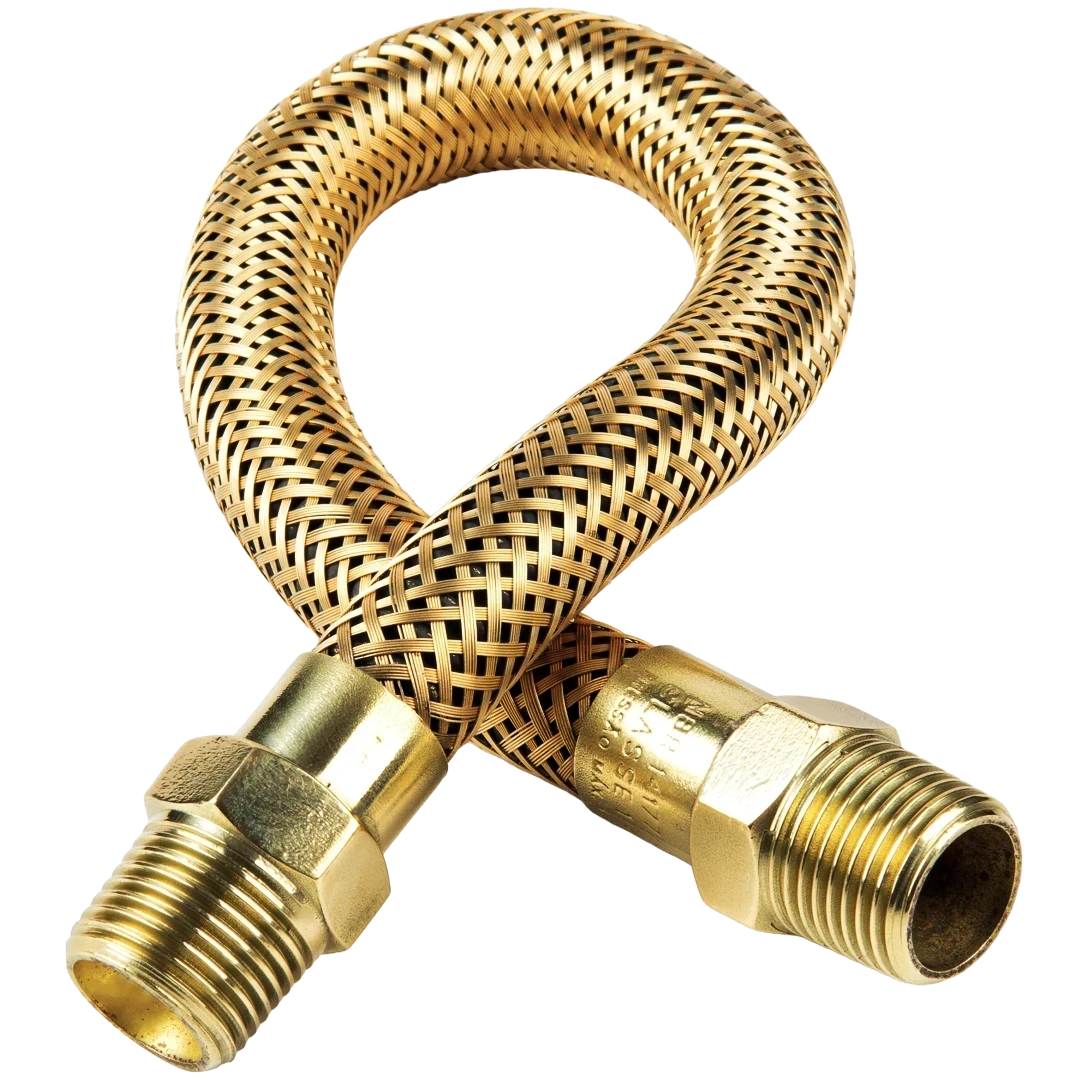 Tubo Metálico Flexível 1/2" Macho Fixo/Macho Fixo