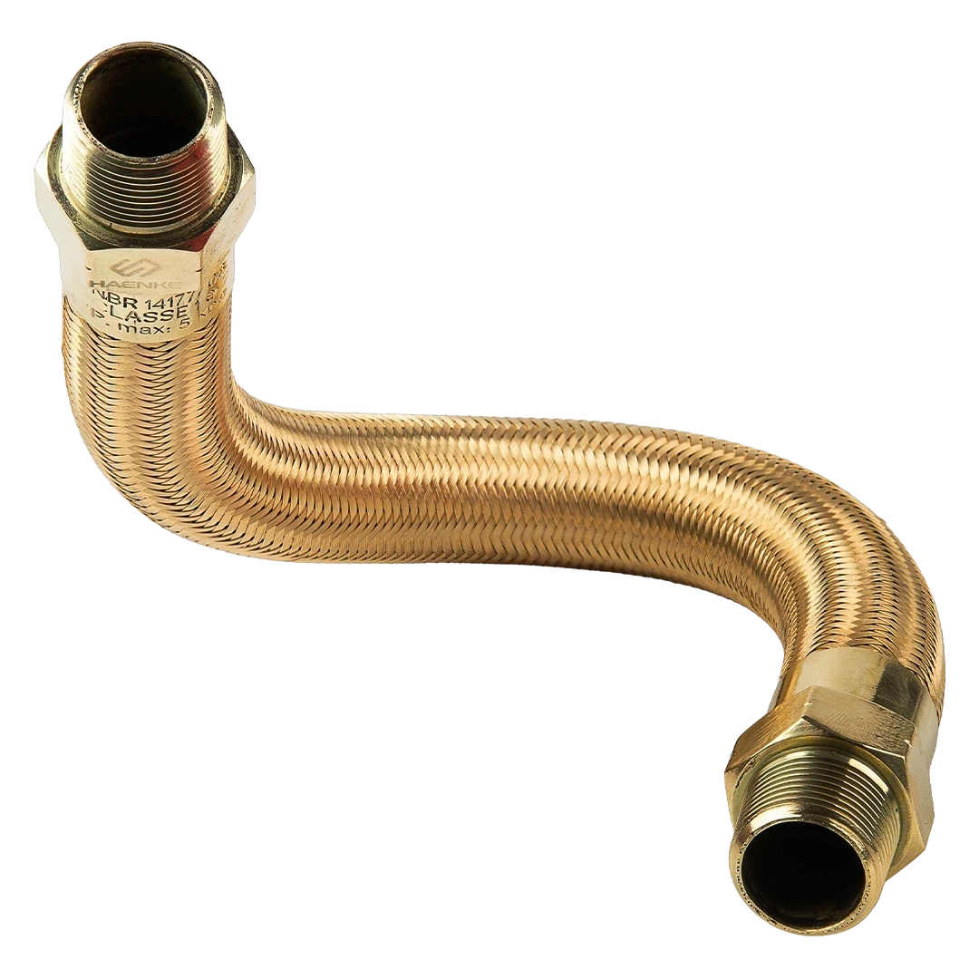 Tubo Metálico Flexível 3/4" Macho Fixo/Macho Fixo